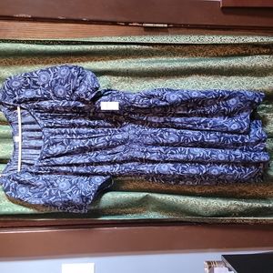 Old Navy Puff Sleeve blue floral dress